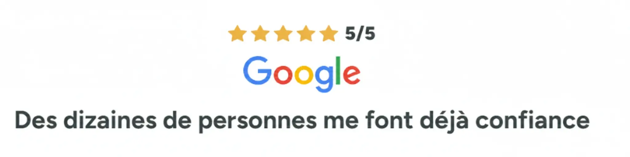 Avis google 5 sur 5 pour philippe Herlem